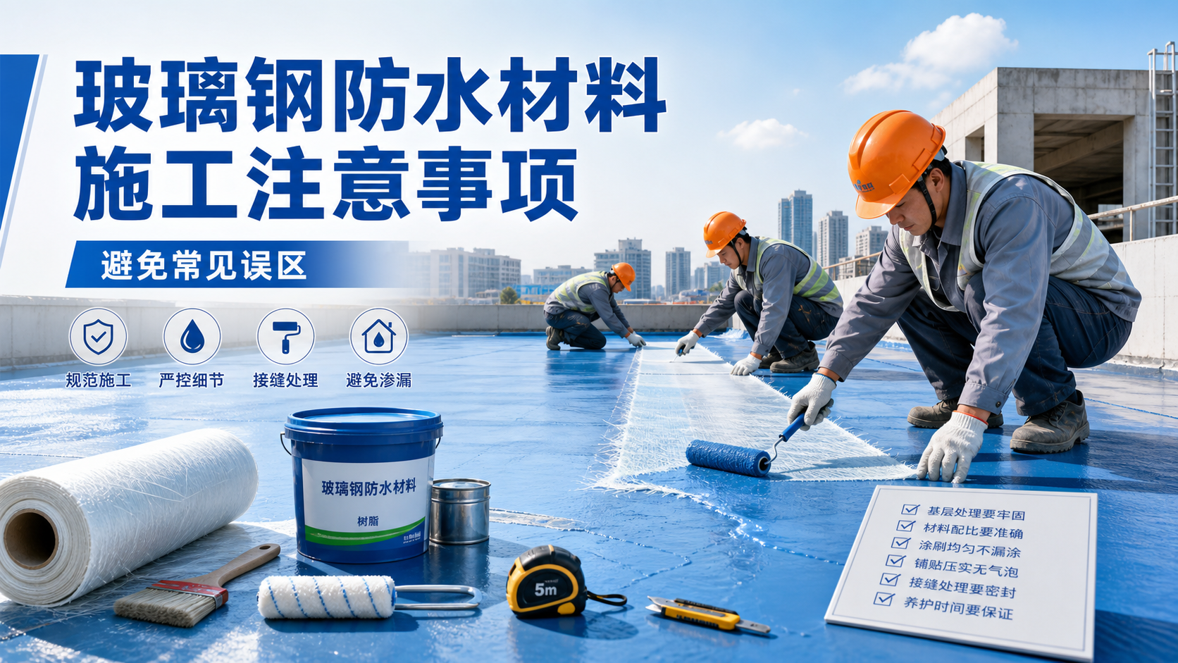 玻璃钢防水材料施工注意事项,避免常见误区 临汾 版